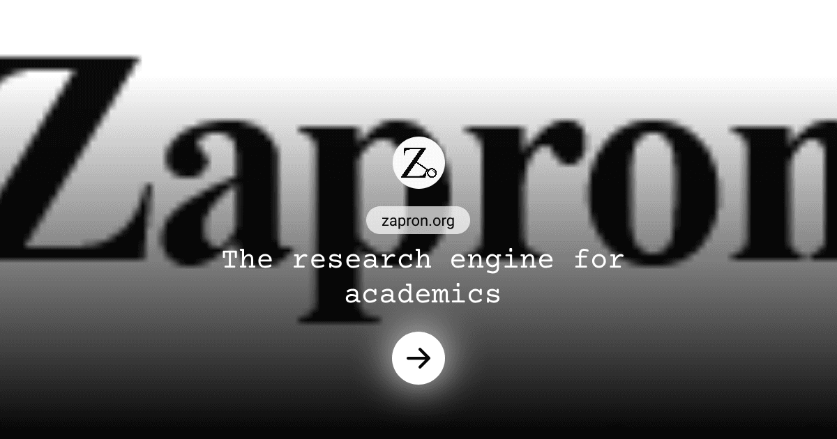 Preview of Zapron | The research engine for academics